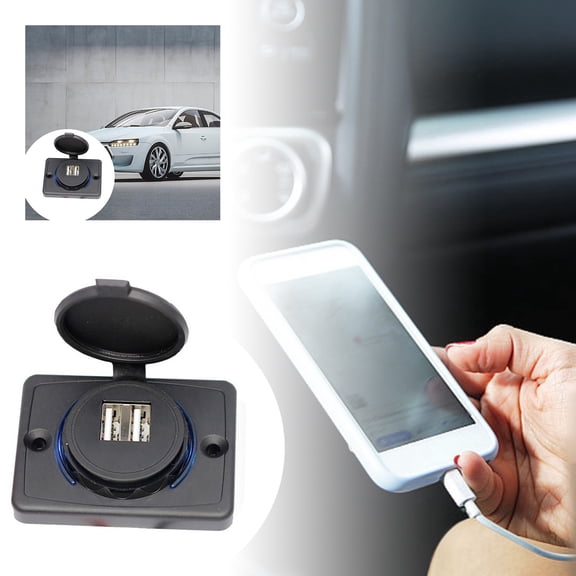 Car Interior Accessories USB Fast Charging Socket with Smart Compatibility for Convenience and Sleek Design