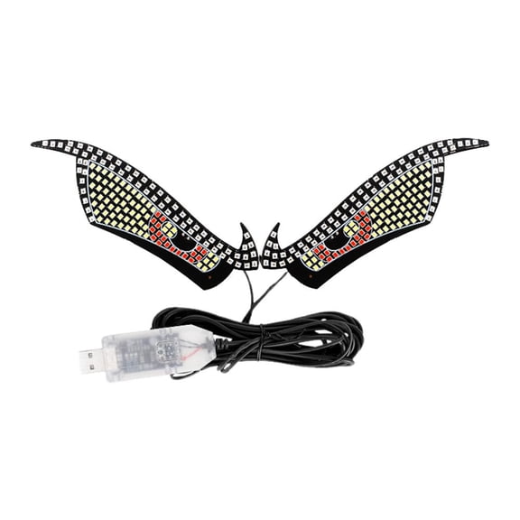 USB Car LED Decorative Lights Devil's Eye Modification Car Window Flash,.