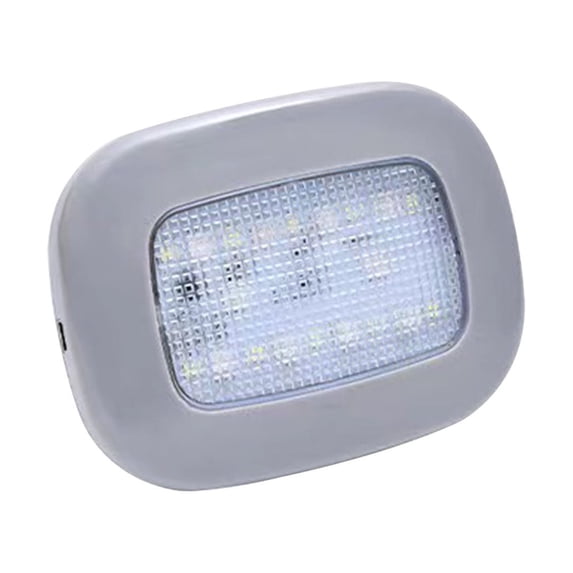 USB Car Reading Light with Roof and Trunk LED Lighting and Charger - Gray