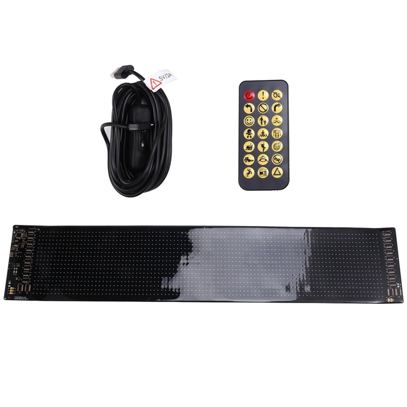 NEW USB Car Truck Display Screen 16x96 LED Matrix Pixel Panel Light Bluetooth App Sign Animation Programmable for