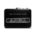 thumbnail image 1 of USB Cassette Capture Radio Player Portable USB Cassette Tape to MP3 Converter Audio Music Player Tape Cassette Recorder,1 x Cassette To MP3 Player Converter 1 x data cable 1 x Earphones,Black, 1 of 8