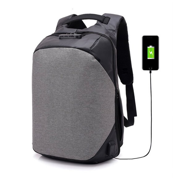 USB Charge Waterproof Laptop Bag,Black