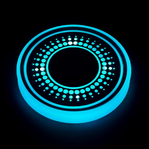 USB Chargeable LED Cup Mat Auto Coasters with 7 Colorful Lights for Creating Unique Car Atmospheres Personalizing Ride