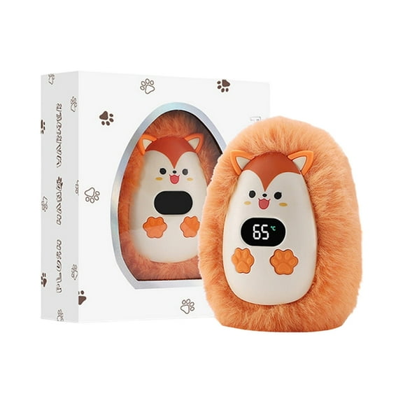 USB Chargeable Plush Hand Warmer with 3 Levels Temperature Control Quick Warmth Heating Device for Home Office Use