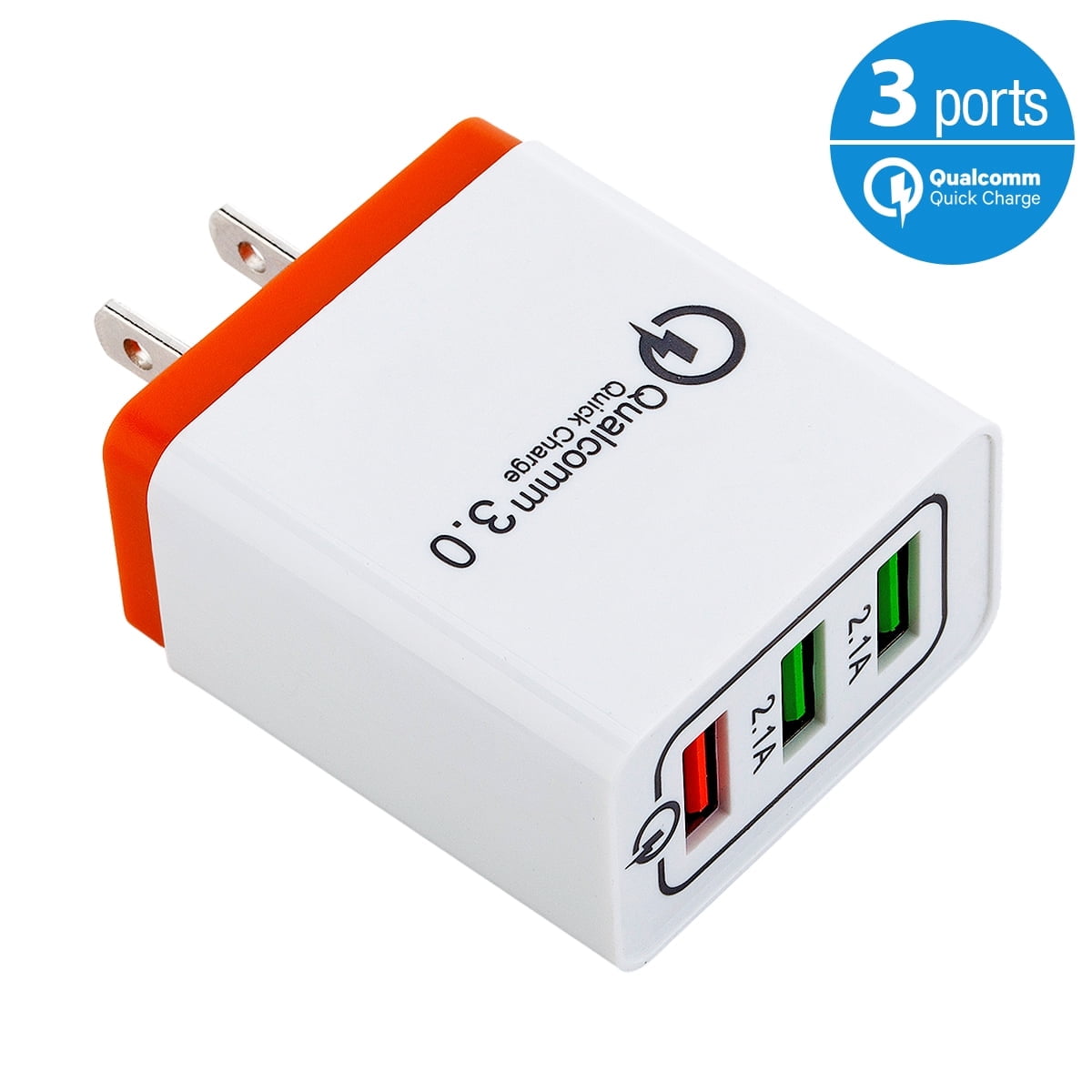 USB Charger, 5V Dual 2-Port 2.1 Amp Wall Charger USB Plug Charger Wall ...