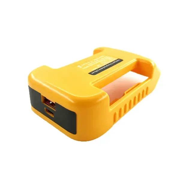 USB Charger Adapter for Dewalt 18V 20V Lithitum Battery Portable Type-C Port Fast Charging Battery Storage Rack Holder Case