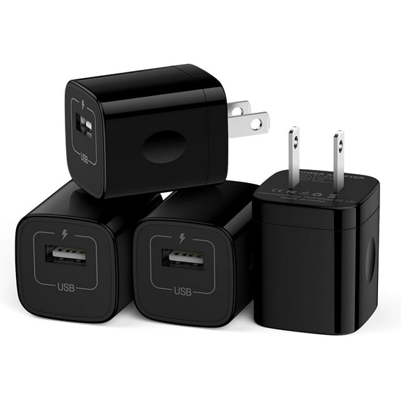 USB Charger Block, 5V 1A Power Adapter USB Wall Plug Charging Box Cube for Samsung Galaxy S26/S25/S24/S23/S22/S21/S20, USBs Plugs for Wall Outlet for iPhone 17/16e/16/15/14/13/12/11, Google Pixel 10