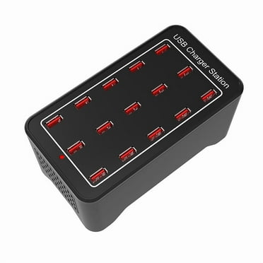 USB Charger Block Multiple Ports, Multiple USB Charger Station for Smartphone/Tablet/Laptop/Smart Watch,High-power Power(10 ports)