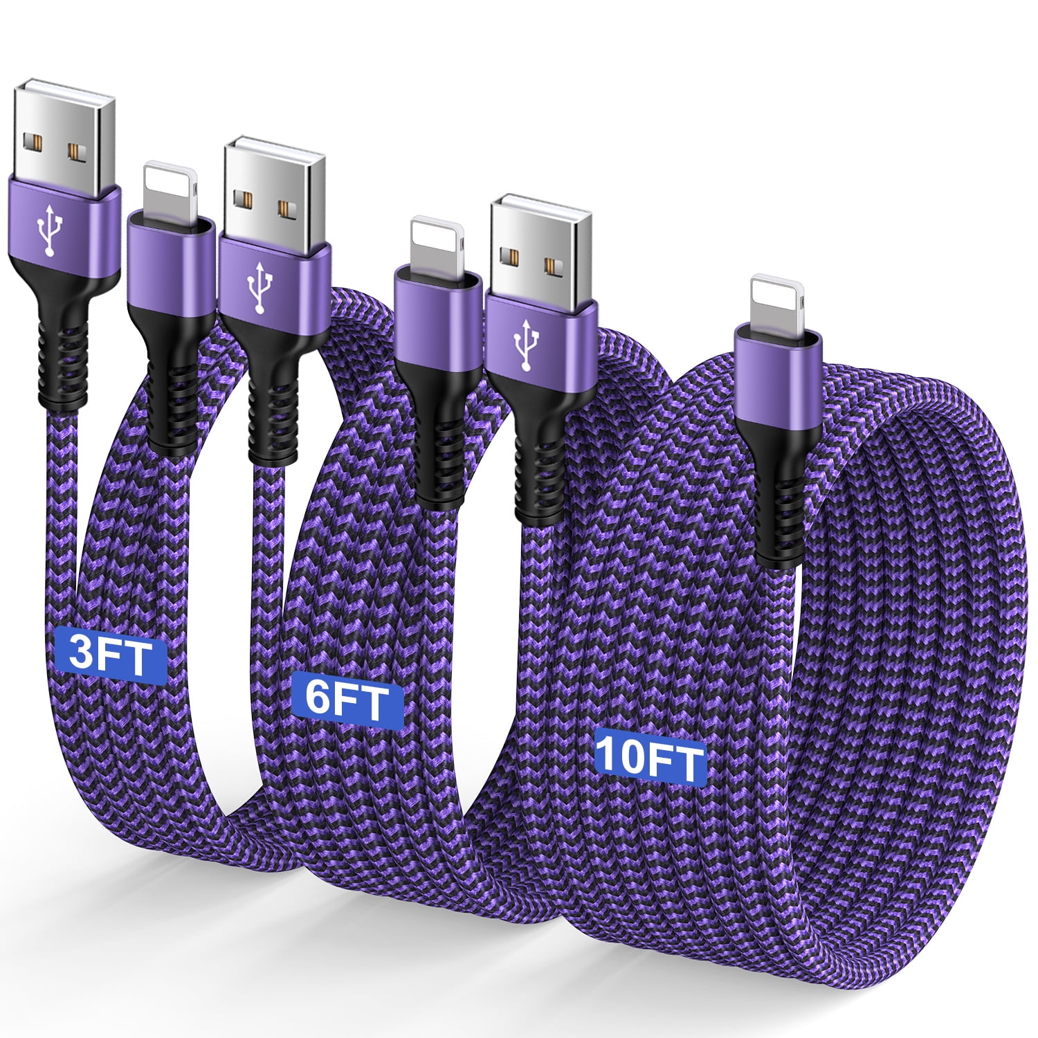 Fast Charging Cable Amazon 10 Foot Iphone Charger QIRUOZ Apple MFi