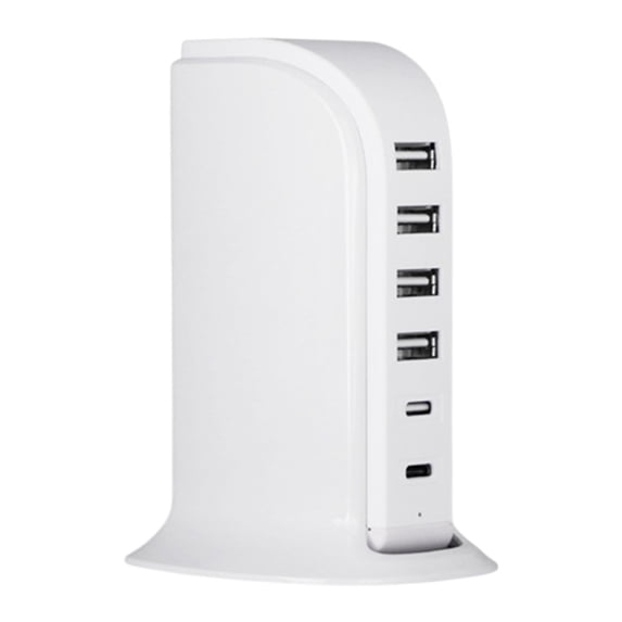 USB Charger, Charging Station for Multiple Devices 30W, Fast Charging Blocks with Dual Type C Ports, USB Charging Hub Organizer Multiport for iPhone, Ipad, Kindle, Travel Accessories