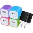 thumbnail image 1 of USB Charger Cube, Wall Charger Plug, 1A 1-Port USB Power Adapter Charging Station Box for Apple iPhone AC Cargardor Wall Outlet Multi 5 Pack Fast Charge, Samsung Galaxy, USB Charging Block, 1 of 10