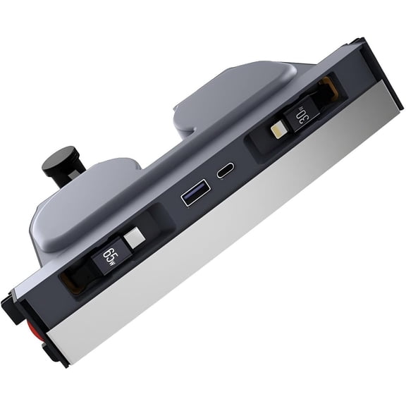 USB Charger Hub for Tesla Model 3 2021-2023 Model Y 2021-2024 Interior Accessories, Central Control 65W 4-Port Retractable Phone Charger USB Hub