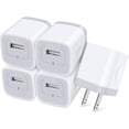 thumbnail image 1 of USB Charger Wall Plug, [5Pack-1Port] Fast Charging Outlet AC Power Adapter Block Cube for iPhone, iPad, Samsung, Camera, Android or Type C Phones & Tablets Charge Multiple USB Hub Station Base, 1 of 10