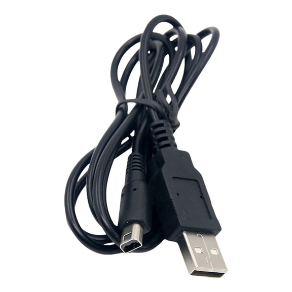 USB Charger Wire Power Supply Cable Cord Compatible for 3DS LL XL Game Console Support Fast Charging Black