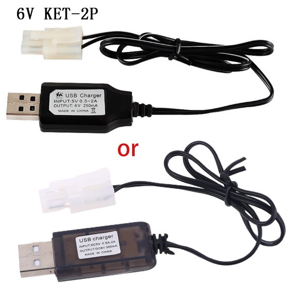 USB Charger for 6V Ni-Cd Ni-MH Battery Input AC 110V-240V Output 6V 250mA With Tamiya KET-2P Plug For RC Toy