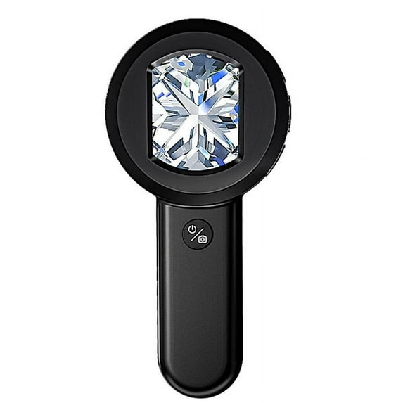 USB Charging 100X Reading Loupe with 8 LED Light Rechargeable Portable Magnifier 2 Lighting Modes for Seniors Reading