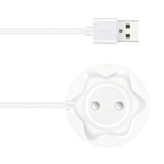 USB Charging Base, Attached Cable Dock Cradle for Nightstand, Desk, and Drawer Charging with Stable Placement and Easy Storage