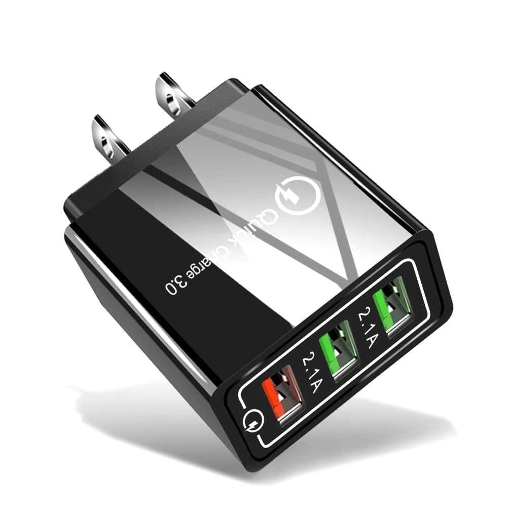 USB Charging Block, Wall Fast Charger Plug, 3Ports Port USB Fast