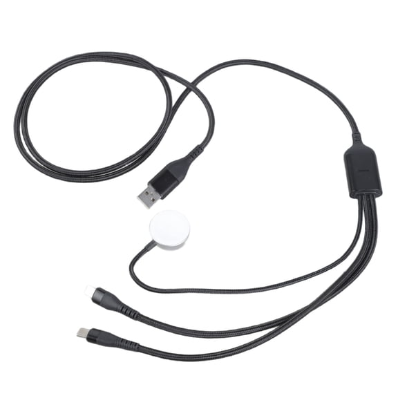 USB Charging Cable 3 Port Smartwatch Charging For Phone 14 13 12 and Watch Accessories Multiple Devices