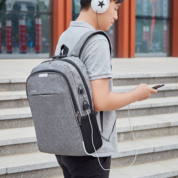 USB Charging Casual Backpack Business Backpack,Black