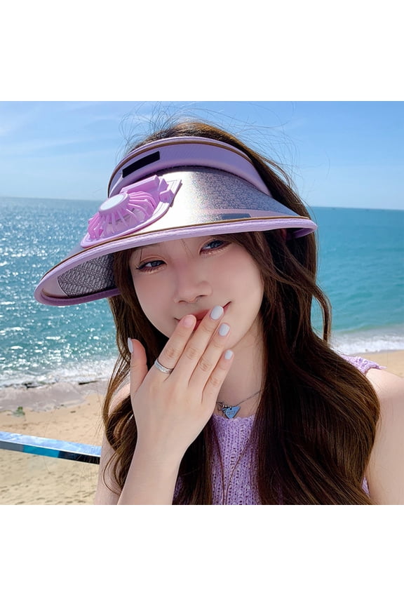 USB Charging Cooling Sun Hat with Built-in Fan Wide Brim Summer Outdoor Protection Hat for Gardening Sports Activities Adjustable Comfortable Design