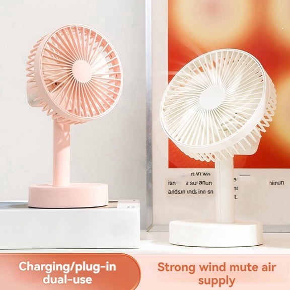 USB Charging Fan Applies to Bedroom, Bedside, Office Desktop Handheld Fan Outdoor Mini Charging Portable Fan B