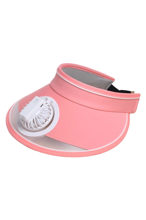 USB Charging Fan Hat - Translucent Design, 3 Speeds, Rechargeable, Suitable for Outdoor Sports (48-60cm)