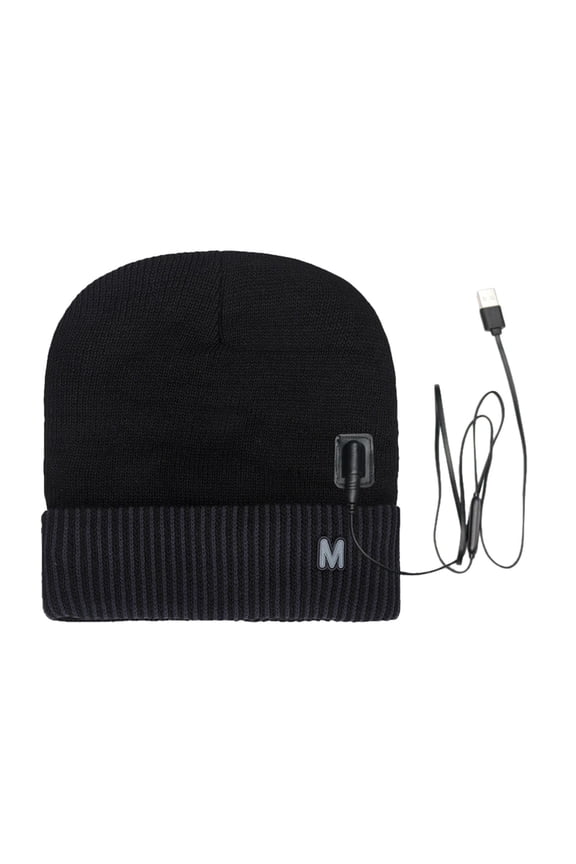 USB Charging Heated Cap - 3 Speed Control for Men & Women - Fall and Winter Heating Knit Hat - Ideal for Headache and Warmth