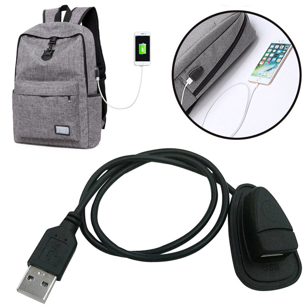 USB Charging Interface Adapter for Backpack External USB Port with  Built-In Cable for Power Bank Connection Convenient On-the-Go Device  Charging