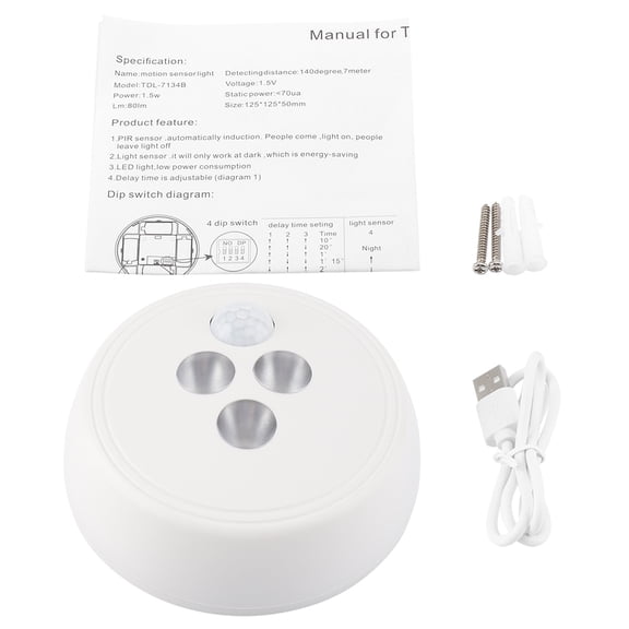 USB Charging LED Light Human Body Motion Sensor Lamp for Corridor Aisle Lighting Warm White