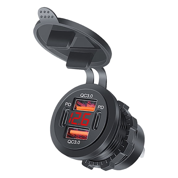 Car USB Charging Socket Outlet for Car Boat Type-C Charging Outlet Power Outlet Double QC3.0+Double Type-C Outlet