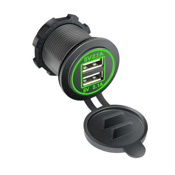 USB Charging Socket USB Power Outlet 2.1A Double USB Outlet with Waterproof Caps
