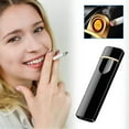 thumbnail image 1 of USB Charging Windproof Lighter, Rechargeable Flameless Plasma Lighter, Induction Touch Electronic Lighter, Portable Slim USB Lighter, Windproof EDC Lighter, 1 of 5