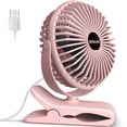 thumbnail image 1 of USB Clip on Fan, Portable Small Fan with Cord Powered, 3 Speeds Strong Airflow, with Sturdy Clamp, Quiet Personal Desk Fan, 1 of 7
