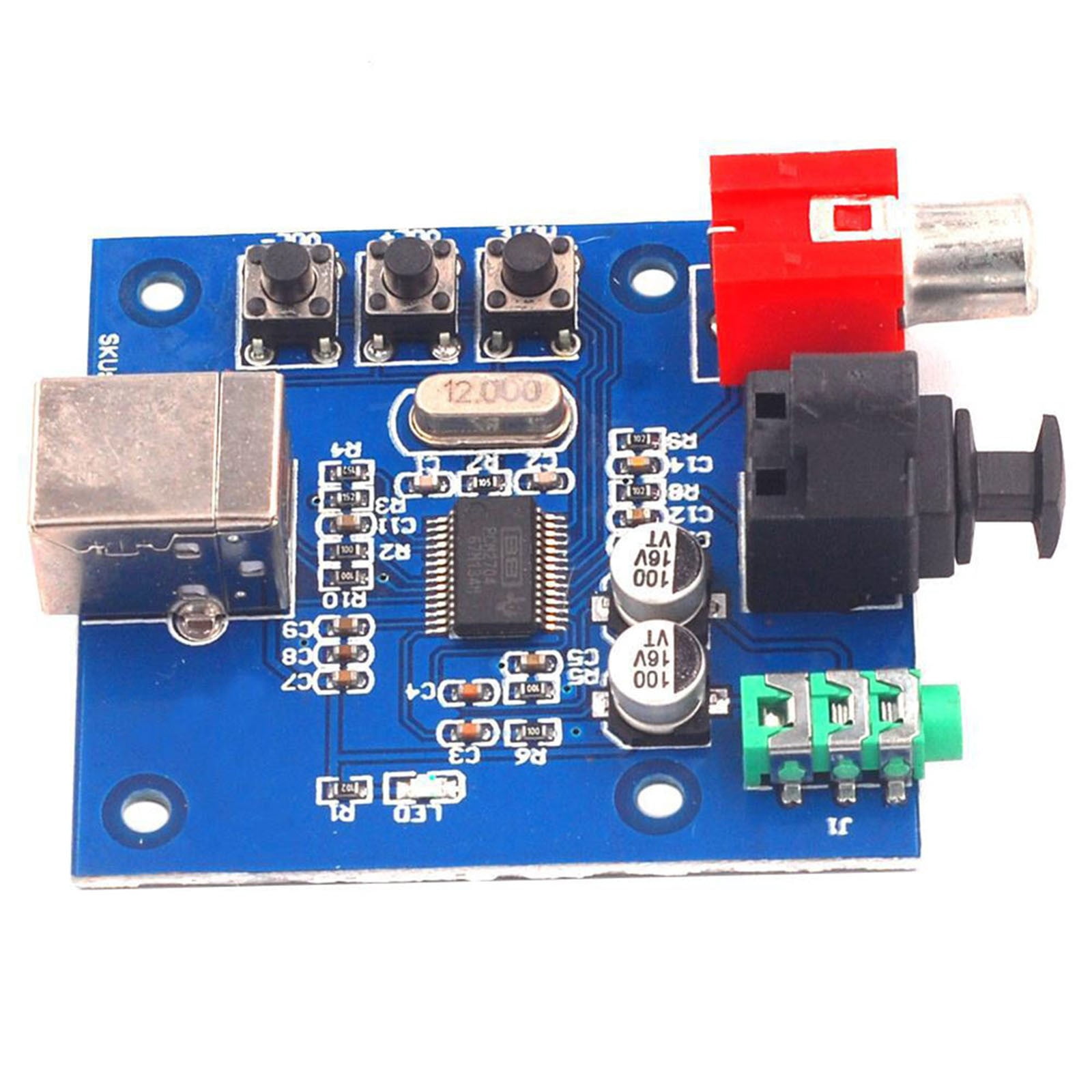 USB Coaxial Optical Fiber HIFI Sound Card Decoder PCM2704 Audio DAC ...