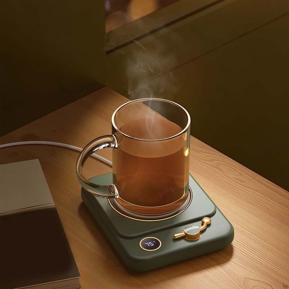 USB Coffee Cup Warmer - 5-Second Heat Up, Universal for Mugs & Tumblers, Energy-Safe Desk Heater, Perfect Gift