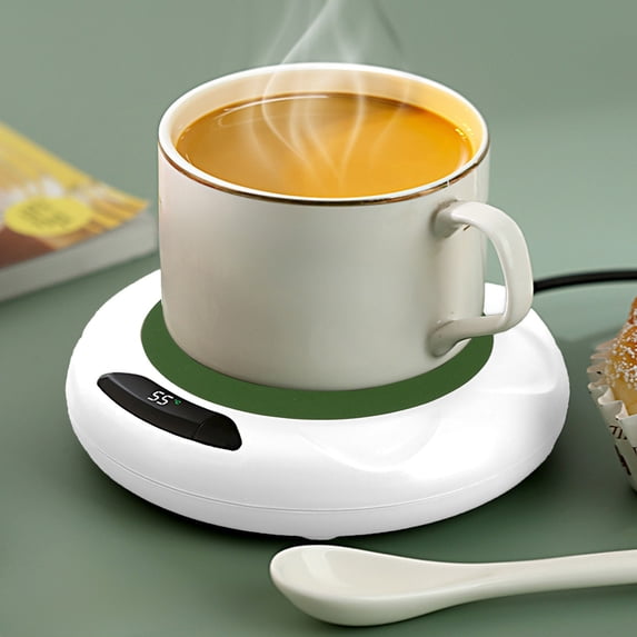 USB Coffee Mug Warmer with Temperature Control, Portable 3-Setting USB Powered Heated Cup Pad for Desk Home Office