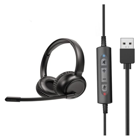 USB Computer Headset Gaming Headphone Digital Sound Processing for Online Office