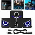 thumbnail image 1 of USB Computer LED Speakers System Subwoofer Stereo Bass Control for Desktop Laptop PC Portable Loud Speaker, 1 of 6