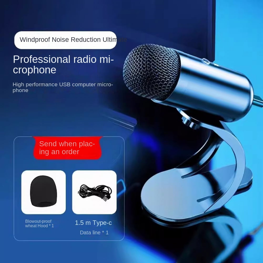 USB Computer Microphone, Podcasting Microphone with Mute Button Desktop ...