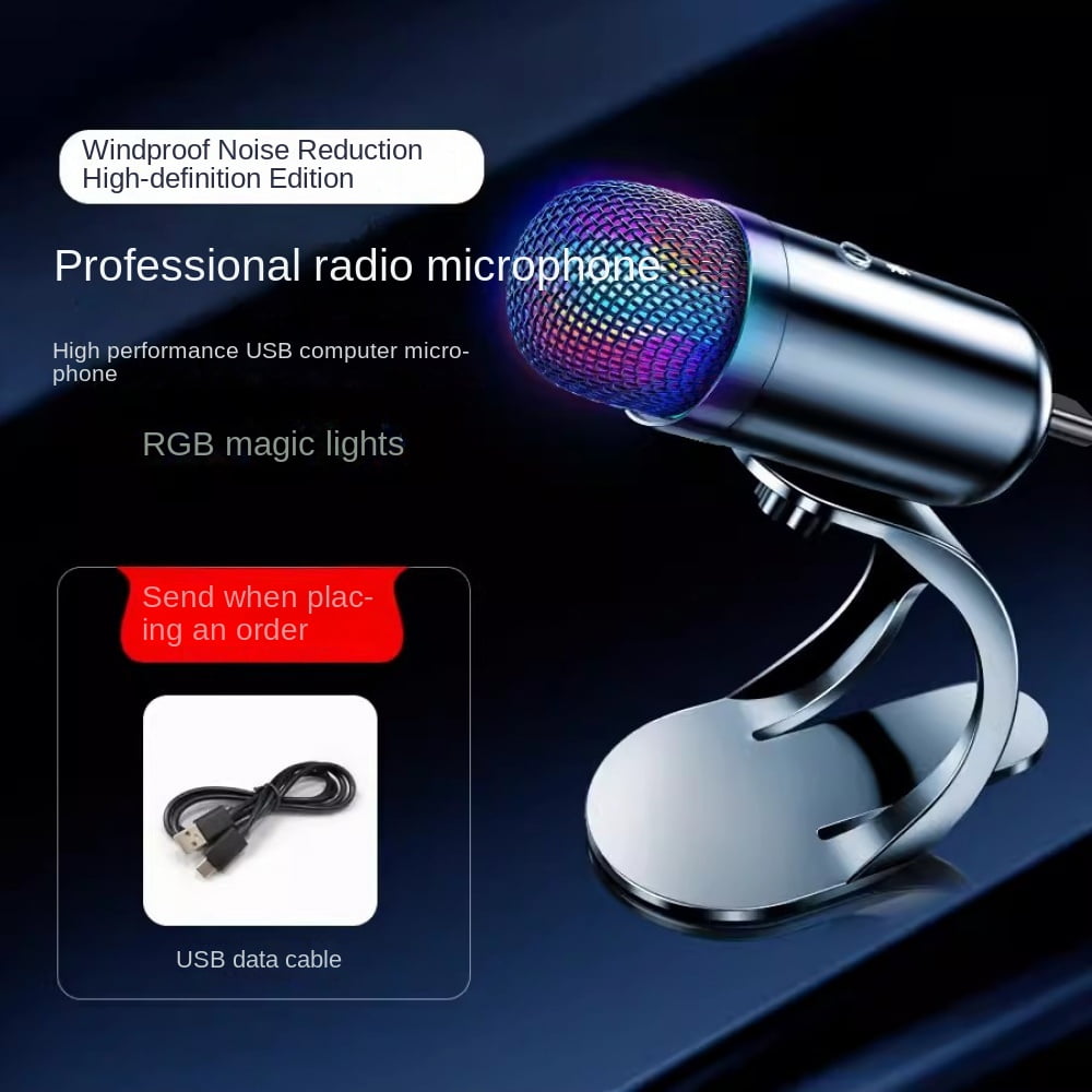 USB Computer Microphone, Podcasting Microphone with Mute Button Desktop ...