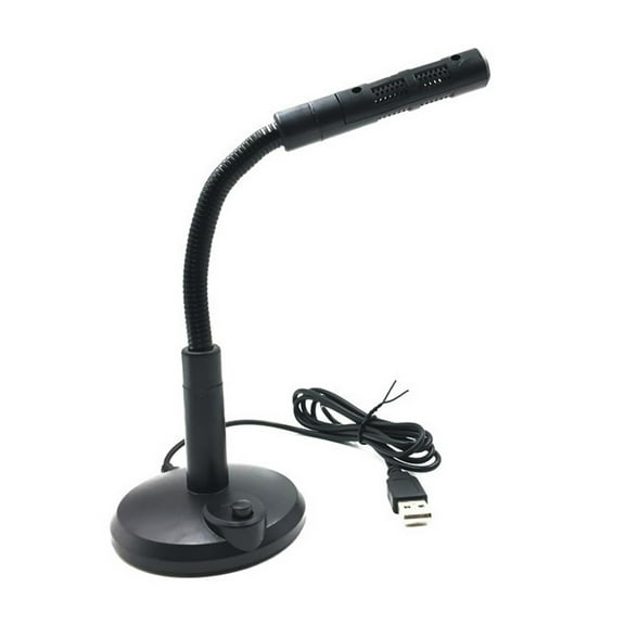 USB Computer Microphone with Mute Button 360 Flexible Gooseneck for Voice Recording and Chatting