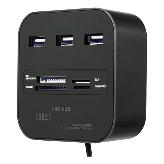 USB Computer Multifunctional Card Reader 7 in 1 Hub Mul Ti in 1 Camera SD/TF/MS/M2 Card Splitter