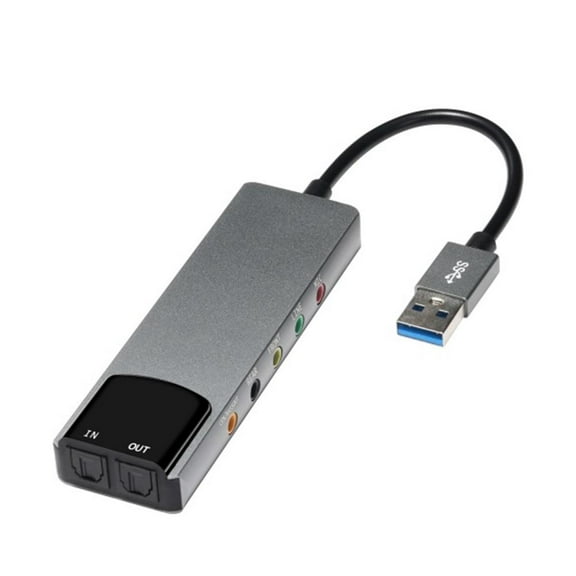 USB Computer Sound Card 5.1 Channel USB Cable Optical Audio Driver M9Y8