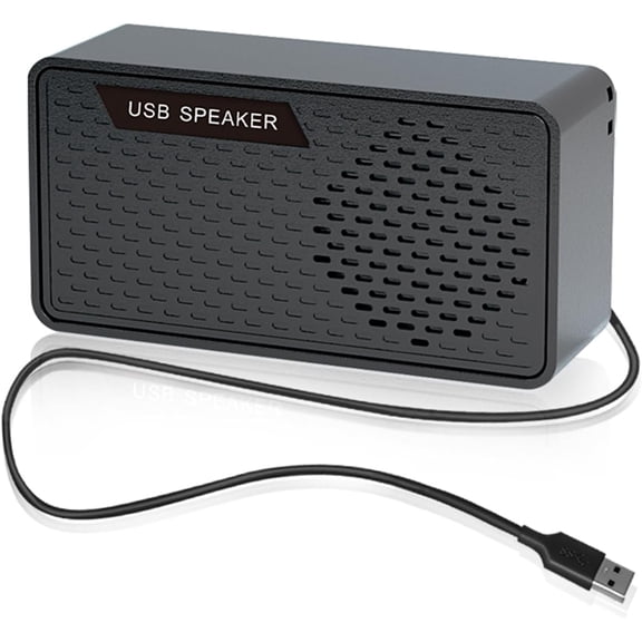 USB Computer Speakers, USB Powered Mini Sound Bars, Laptop Stereo Speaker, Plug and Play to Save Space,Suitable for Computer Notebook Desktop Computer Office Surface (Black-s)