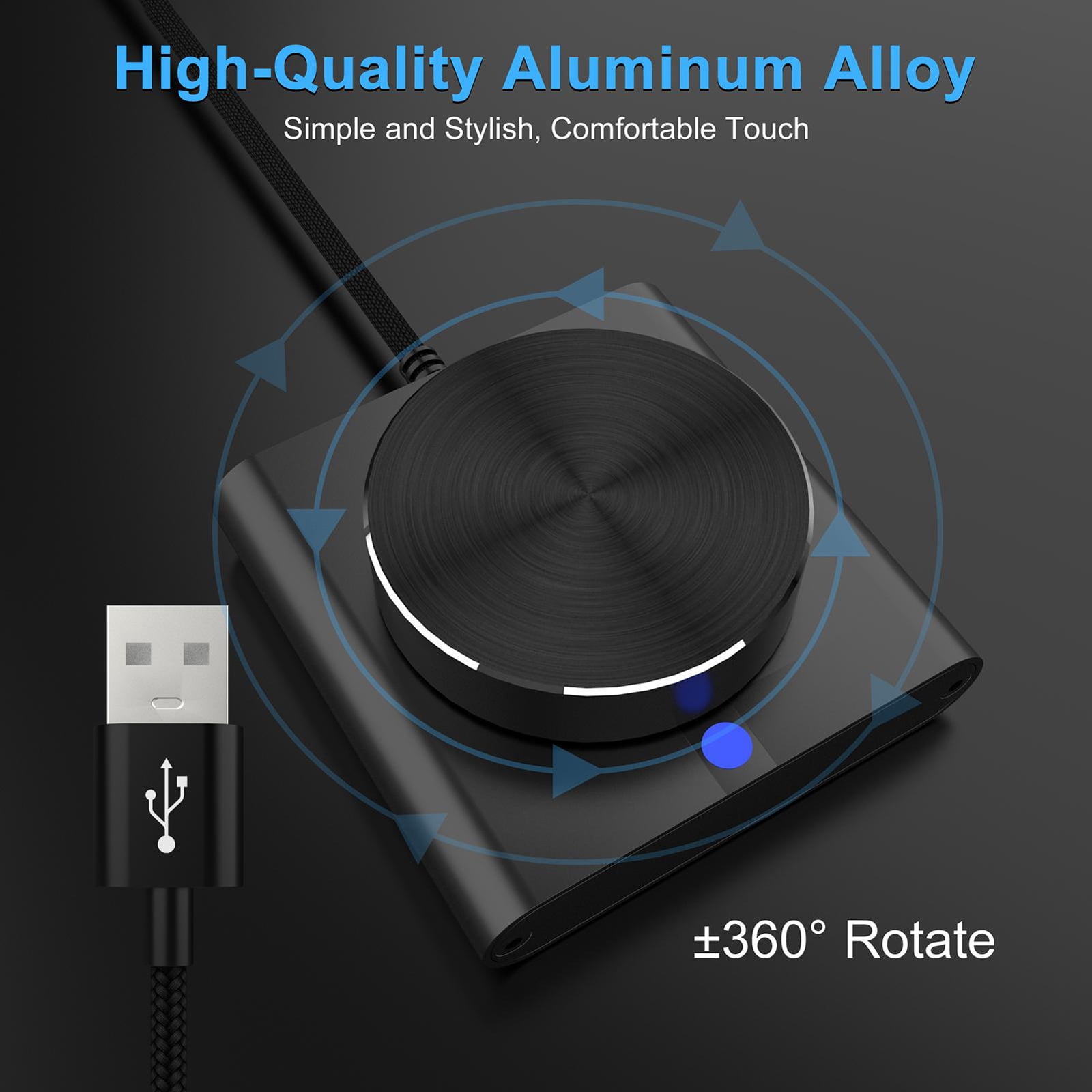 USB Computer Volume Controller Regulator Multimedia Audio Wire Adjuster ...