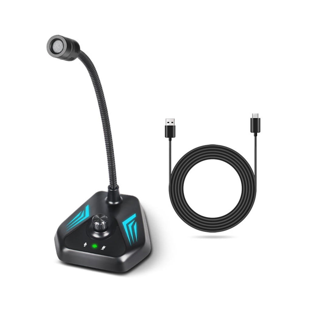 USB Condenser Microphone Durability Featuring Color Lighting for Clear Auditory in Long Gaming and Meetings