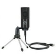 USB Condenser Microphone Mic with Mini Tripod Stand and Gain Knob for