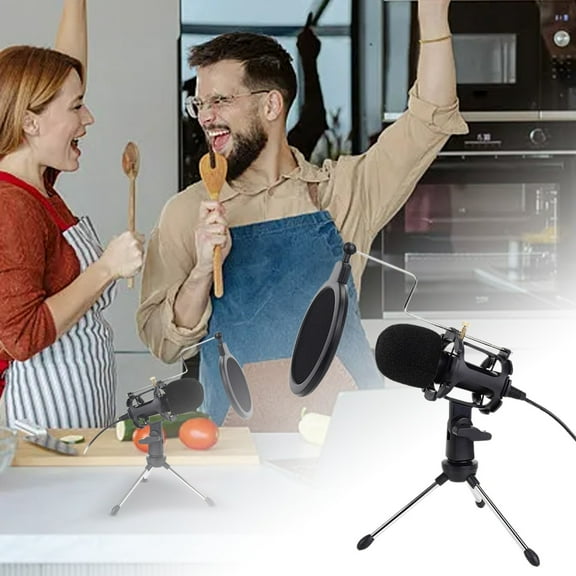 USB Condenser Microphone Set For KTV Home Recording Online Classes And Mobile Streaming