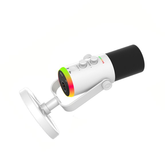 USB Condenser Microphone USB Condenser Dynamic Microphone with Multifunctional Controls Studio Audio Clarity RGB Lighting for Streaming Gaming